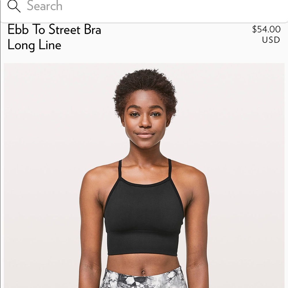 New Lululemon Long Line Sports Bra